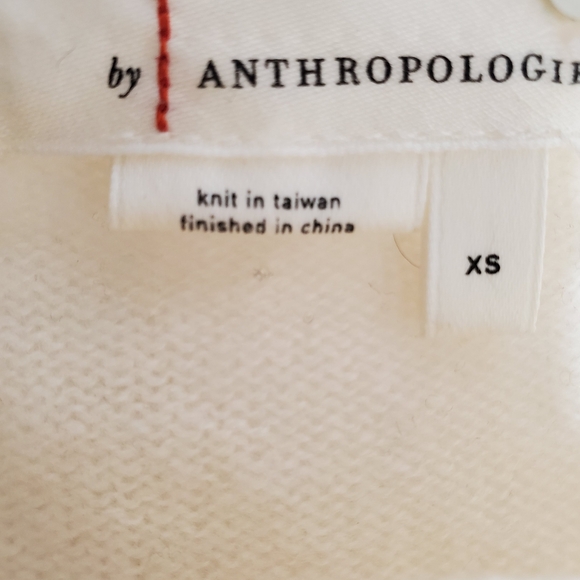 Anthropologie the cashmere collection soft crew sweater xs ivory cream 032 - Picture 4 of 10